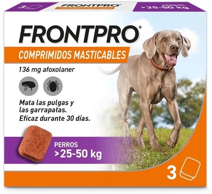 FrontPro Masticables Antiparasitario 25-50 Kg Caja 3 Unidades FrontPro Masticables Antiparasitario 25-50 Kg Caja 3 Unidades